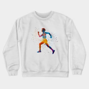 Man running sprinting jogging Crewneck Sweatshirt